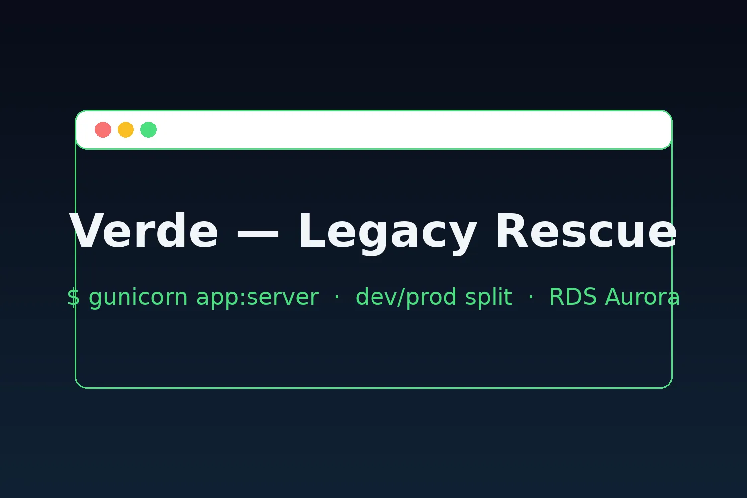 Verde — Legacy Rescue